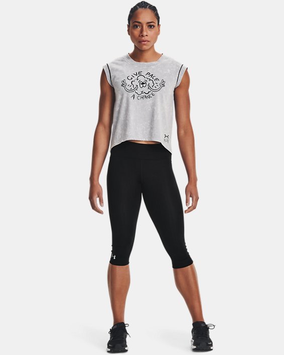 Women's UA Give Pace A Chance Short Sleeve, Gray, pdpMainDesktop image number 2